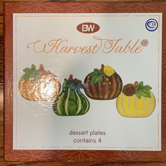 COPY - Harvest Table dessert plates, set of 4 - Picture 2 of 4